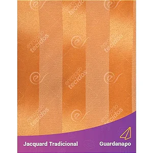 Guardanapo em Tecido Jacquard Laranja Listrado Tradicional