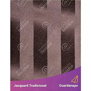 Guardanapo em Tecido Jacquard Marrom Listrado Tradicional