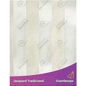 Guardanapo em Tecido Jacquard Palha Crú (Rústico) Listrado Tradicional