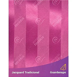 Guardanapo em Tecido Jacquard Pink Listrado Tradicional