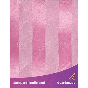 Guardanapo em Tecido Jacquard Rosa Bebê Listrado Tradicional