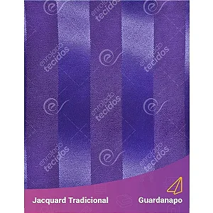 Guardanapo em Tecido Jacquard Roxo Listrado Tradicional
