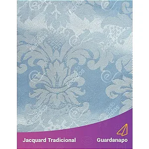 Guardanapo em Tecido Jacquard Azul Bebê Medalhão Tradicional