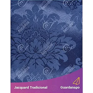 Guardanapo em Tecido Jacquard Azul Marinho Medalhão Tradicional