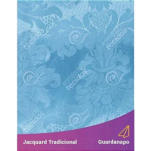 Guardanapo em Tecido Jacquard Azul Piscina Medalhão Tradicional