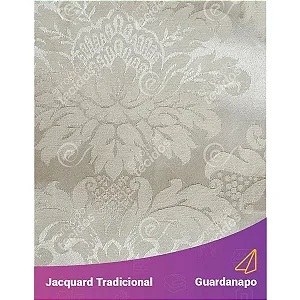 Guardanapo em Tecido Jacquard Bege Marfim Medalhão Tradicional
