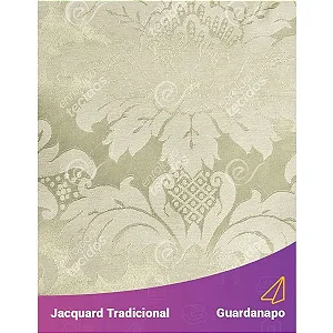 Guardanapo em Tecido Jacquard Bege Medalhão Tradicional