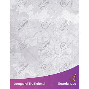 Guardanapo em Tecido Jacquard Branco Medalhão Tradicional