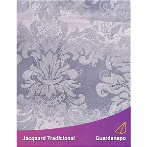 Guardanapo em Tecido Jacquard Cinza Medalhão Tradicional