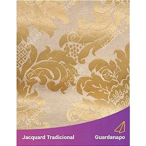 Guardanapo em Tecido Jacquard Dourado Medalhão Tradicional
