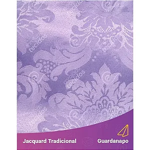 Guardanapo em Tecido Jacquard Lilás Medalhão Tradicional