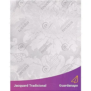 Guardanapo em Tecido Jacquard Off-White Medalhão Tradicional