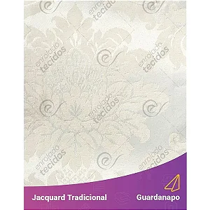 Guardanapo em Tecido Jacquard Palha Crú (Rústico) Medalhão Tradicional