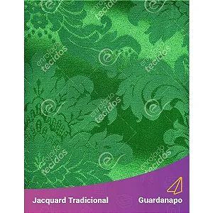 Guardanapo em Tecido Jacquard Verde Medalhão Tradicional