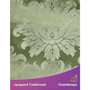Guardanapo em Tecido Jacquard Verde Pistache Medalhão Tradicional