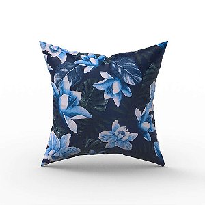 Capa De Almofada Em Tecido Impermeável Acqua Linea Jasmin Marinho