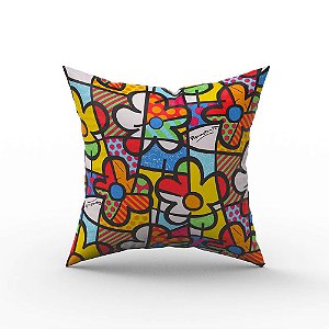 Capa De Almofada Em Tecido Impermeável Acqua Linea Romero Britto Rb3