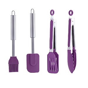 Kit Utensílios De Cozinha Rose 4 Peças