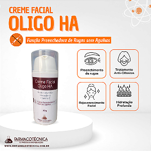 Creme Facial Oligo HA - RM Farmacotécnica®