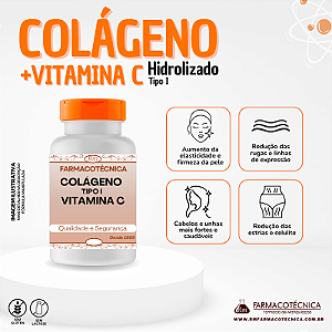 Colágeno Hidrolisado Tipo I com Vitamina C - RM Farmacotécnica® (Comprimidos)