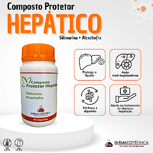 Composto Protetor Hepático - Alcachofra e Silimarina - RM Farmacotécnica® (Cápsulas)
