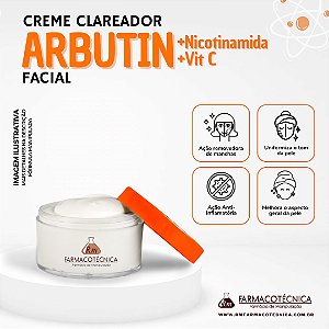Creme Clareador Control Arbutin com Nicotinamida e Vit C - RM Farmacotécnica®