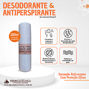 Desodorante e Antiperspirante 100ml - RM Farmacotécnica®