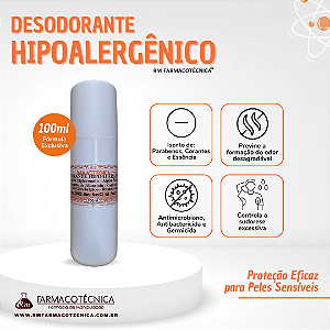 Desodorante Hipoalergênico 100ml - RM Farmacotécnica®