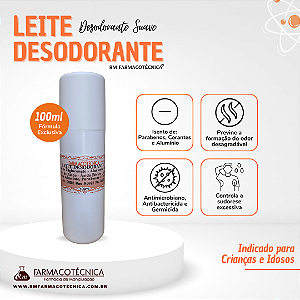 Leite Desodorante 100ml - RM Farmacotécnica®