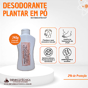 Desodorante Plantar em Pó 140g - RM Farmacotécnica®