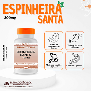Espinheira Santa 300mg - RM Farmacotécnica® (Cápsulas)