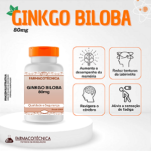 Ginkgo Biloba 80mg - RM Farmacotécnica® (Cápsulas)