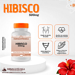 Hibisco 500mg - RM Farmacotécnica® (Cápsulas)