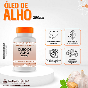 Óleo de Alho 250mg - RM Farmacotécnica® (Capsulas Gelatinosas)