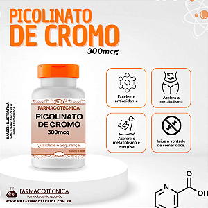 Picolinato de Cromo 300mcg - RM Farmacotécnica® (Cápsulas)