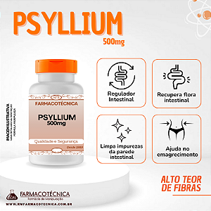 Psyllium 500mg - RM Farmacotécnica® (Cápsulas)