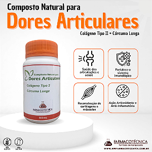 Composto Natural para Dores Musculares 500mg -  RM Farmacotécnica® (Cápsulas)
