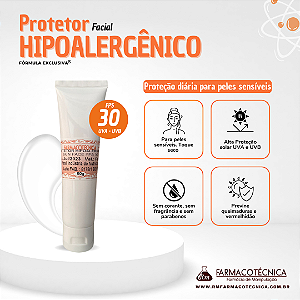 Protetor Facial Hipoalergênico FPS30 60g - RM Farmacotécnica®