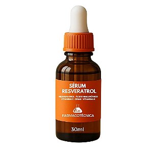 Sérum Resveratrol + Ácido Hialurônico + Vit C + DMAE + Vit E-  30ml - RM Farmacotécnica®