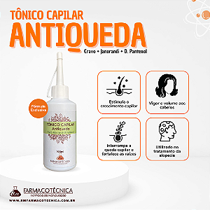 Tônico Capilar Antiqueda 100ml - RM Farmacotécnica®
