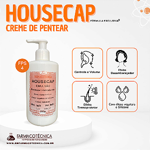 HouseCap 250g - Creme de Pentear - RM Farmacotécnica®