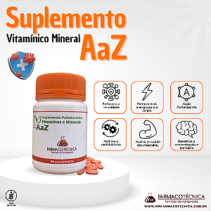 Suplemento Vitamínico-Mineral de AaZ - 60 comprimidos - RM Farmacotécnica®