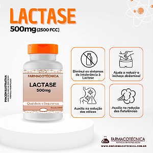 Lactase 500mg - RM Farmacotécnica® (Cápsulas)