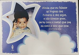 AINDA QUE EU FALASSE AS LÍNGUAS DOS HOMENS CARTÃO ROL DE BEBÊS MENINO UFMBB