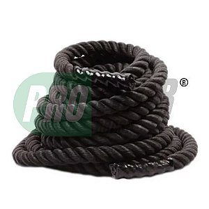 Corda Naval Preta 40 Mm 10 Mts Treino / Funcional / Academia