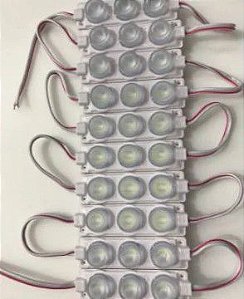 Modulo de 3 led-3030-3W-BF-70*20mm 12V 6500K - Pacote com 200 peças