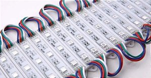 Modulo de 3 Led-5050-RGB 12V - Pacote com 200 peças