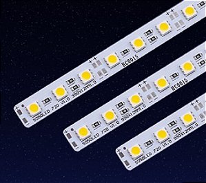 Barra de LED 5054 - 1 Metro - 18w - 6000k -Branco Frio - 12v - 72 LEDs