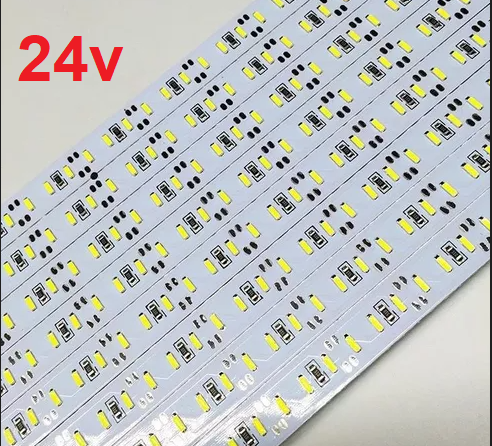 Kit de 10 Barras de LED 4014- 1 Metro - 28w - Branco Frio - 24v - 144 LEDs