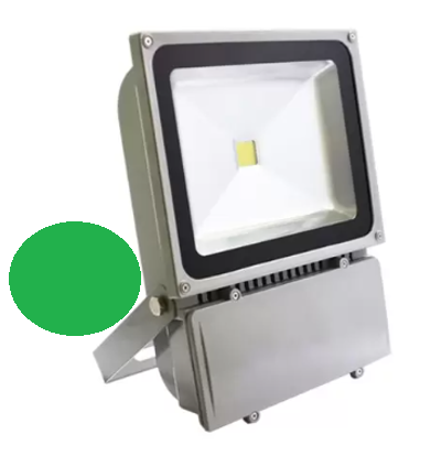 Refletor Holofote Industrial LED COB 100w Verde - ALTA POTÊNCIA